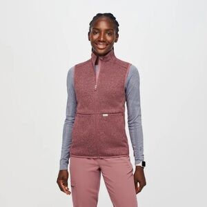 FIGS On Shift Mauve Sweater Vest Size Large